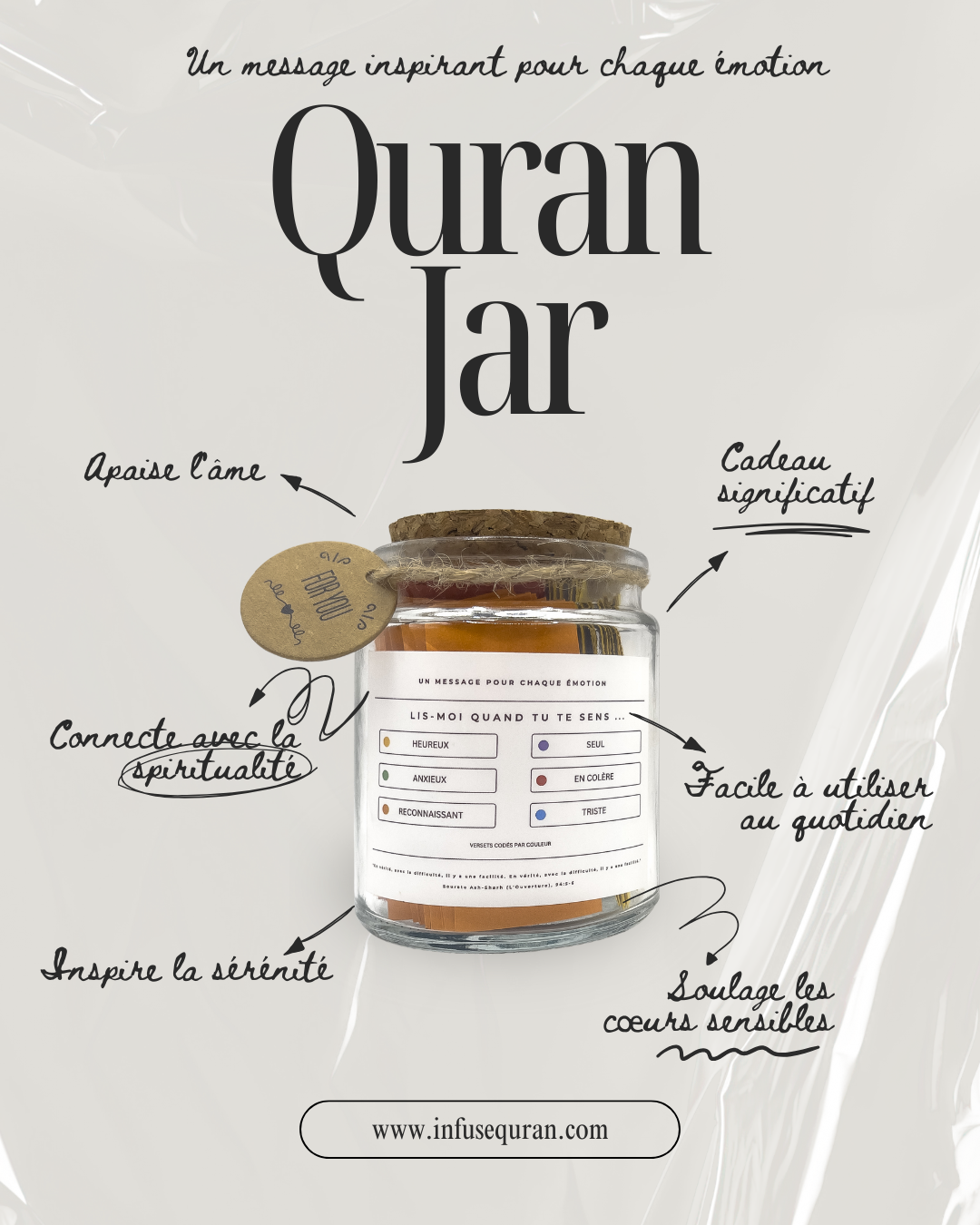 Bocal Coranique avec 96 verserts - Infuse Quran